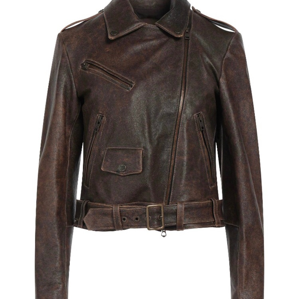 DFOUR leather jacket . Motorcycle style . Never worn . Tags attached.